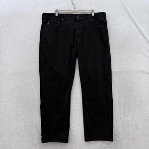AG Adriano Goldschmied Everett Pants Mens 36x32 (38x27) Black Slim Straight